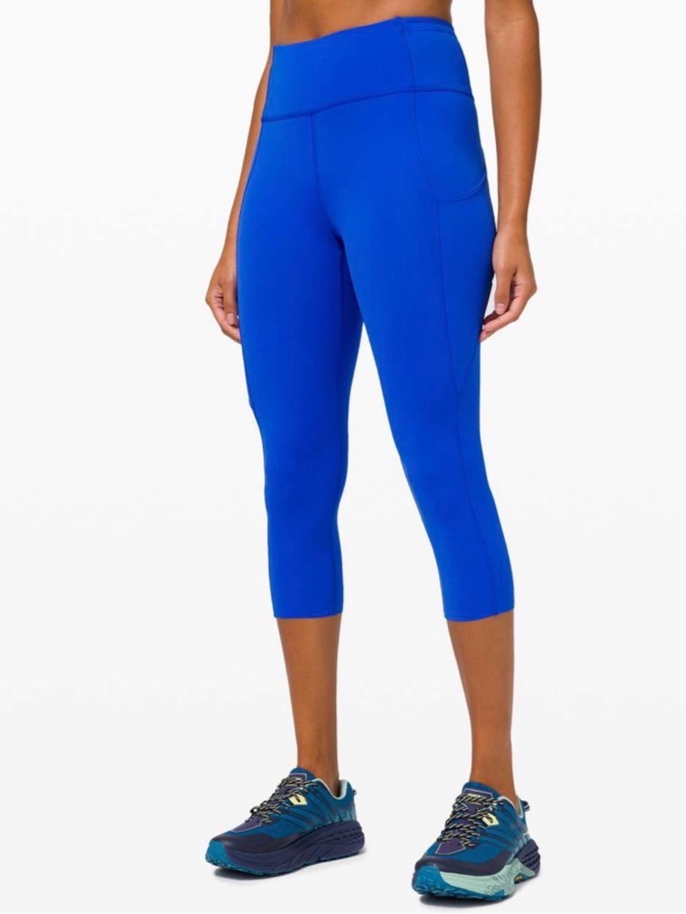 Excellent Condition Lululemon Blue Fast and Free 19” Leggings Size 6